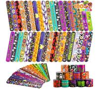 JOYIN 100 Pulseras de Halloween para niños, 25 diseños diferentes, Accesorios de disfraz de Halloween para niños y adultos