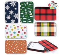 JOYIN 12 cajas para tarjetas de regalo de Navidad, 4.33 x 2.6 x 0.6 pulgadas, soportes para dinero en efectivo, únicos para decoración de regalos de cumpleaños, regalos de fiesta, cajas de monedas