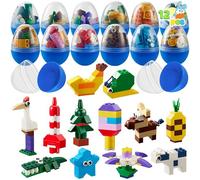 JOYIN 12 Huevos de Pascua prerellenos con Lindos Personajes Bloques de construcción para Regalo de niños, cacería de Huevos de Pascua, cestas de Pascua, Regalos de Fiesta.