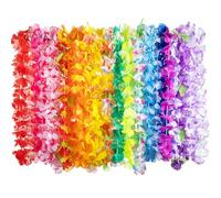 JOYIN 12 Piezas Cadenas de Flores Hawaianas Collar de Cadena Hawaiana, Lei de Flores Tropicales Luau para Vestido, Fiesta Hawaiana Decoración de Mallorca Accesorios de Fiesta de Cumpleaños