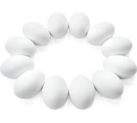 JOYIN 12 Piezas de Huevos de Pascua Blancos de Madera sin Pintar para la Búsqueda de Huevos de Pascua, Huevos de Pascua para Pintar Pintables Manualidades de Pascua, Conjunto de Bricolaje de Pascua