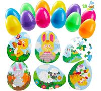 JOYIN 12 Piezas de Rompecabezas de Huevos de Pascua para Accesorios de búsqueda de Huevos de Pascua, recompensas Escolares Actividades de Aula, Regalos de Fiesta de Pascu