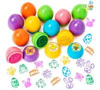 JOYIN - 12 sellos para huevos de Pascua para niños, juguetes de Pascua ideales para el juego de búsqueda de huevos de Pascua, fiesta temática de Pascua, relleno de huevos de Pascua, rellenos de cestas