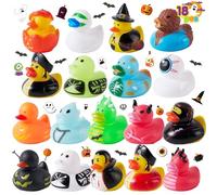 JOYIN 18 Patos de Goma novedosos de Halloween, Patos de Halloween, Fiesta de Halloween, baños de bebé, Piscina temática de Halloween, Juguetes de baño para niños pequeños