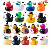 JOYIN 18 Patos de Goma Surtidos Novedosos y Elegantes de Halloween para Divertirse en el Baño, Jugutes de Baño, Regalos de Fiestas Truco o Trato