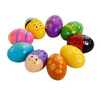 JOYIN 18 PCS Pascua de madera de percusión musical huevo maracas de huevo para la fiesta de regalos, Pascua Huevo Hunt, Pascua Huevo Maracas, Instrumentos Musicales Atrezzo, Cesta de Stuffers Rellenos