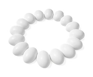 JOYIN 18 piezas de huevo de Pascua de madera blanca, huevos de tamaño natural planos para niños, DIY, pintar, manualidades, decoración de Pascua