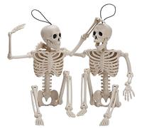 JOYIN 2 PCS 16 Pulgadas Esqueletos de Halloween Esqueletos de Articulaciones Posables de Cuerpo Completo para Decoraciones de Cementerio de Halloween, Accesorios de Casa Encantada