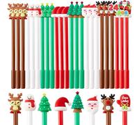 JOYIN 24 bolígrafos divertidos de Navidad a granel, bolígrafos de gel de Navidad para regalos de niños, suministros de papelería de Navidad, recuerdos de fiesta escolar, bolígrafos para niños,