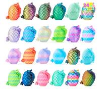 JOYIN - 24 huevos de dragón impresos en 3D con dragón colorido interior, juguetes articulados mágicos, rellenos de cesta para niños y niñas, recuerdos de fiesta temática de Pascua, búsqueda de huevos