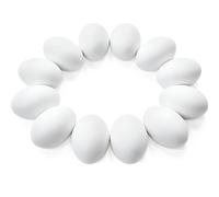 JOYIN 24 huevos de madera blanca de Pascua de 2.36 pulgadas, falsos de madera blanca sin pintar para niños, pinta tu propia decoración de huevos, manualidades de Pascua, caza, rellenos de cestas
