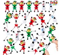JOYIN 24 juguetes elásticos de hombre escalador de Navidad, 4 diseños adhesivos de pared y rastreador de ventanas para regalo de niños, regalos de fiesta de Navidad, rellenos de bolsas de regalo,