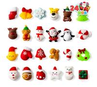 JOYIN 24 mochis navideños, Juguetes antiestrés, mochis Blandos para niños y niñas, Mini squishies, Divertidos Regalos navideños para niños, Juguetes para Fiestas navideñas.