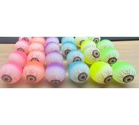 JOYIN 24 pelotas de saltar de Halloween que brillan en la oscuridad, 6 colores, juguetes para fiestas, bolsas de regalo de Halloween para dulces o tratos, premios en el aula