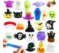 JOYIN 24 piezas de juguete de Halloween para apretar el infidget, para dulces o tratos, fiestas de Halloween, sin caramelos