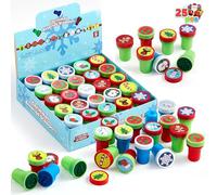 JOYIN 25 sellos de goma de Navidad para regalo de niños, sellos de tinta automática de Navidad, sellos surtidos de recuerdos de fiesta, sellos para niños a granel para bolsas de regalo, rellenos de