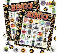 JOYIN 28 Piezas de Tarjeta de Juego de Bingo de Halloween para la Escuela, Actividades Familiares, Recuerdo de Fiesta de Halloween, Manualidades para el Aula, Suministros Escolares, Juegos de Mesa