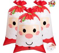 JOYIN 3 bolsas de regalo jumbo de Papá Noel de 56 x 36 pulgadas con etiquetas de regalo para la temporada de Navidad, regalos, regalos de vacaciones, decoraciones de regalos gigantes