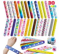 JOYIN 30 PCs Slap Band, Slap Pulseras Super Slap Wrist Bands mit bunten Herzen Tier, Party Bag Fillers für Kinder (30 Designs) Geburtstag Party Favours Pack, Ostern Korb Füller