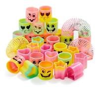 JOYIN 30 piezas de regalo de fiesta de arco iris de primavera, mini juguete de resorte de bobina de plástico, mini resortes de estrés a granel para premios de carnaval, cumpleaños, rellenos de bolsas