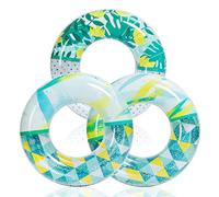 JOYIN 32.5"/82,5cm Flotador Inflable para Piscina con Purpurina (3 Piezas), Tubo Flotador para Piscina, niños, Adultos, Playa, artículos para Fiestas al Aire Libre