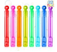 JOYIN 32pcs de Mini Varitas de Burbujas, 8 Colores de Círculos, Rellenadores de Bolsas, Premios para Niños y Niñas