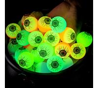 JOYIN 36 bolas rebotantes de Halloween que brillan en la oscuridad, para recuerdos de fiesta de Halloween, bola de rebote brillante para decoraciones de fiesta, premios de juego de aula escolar,