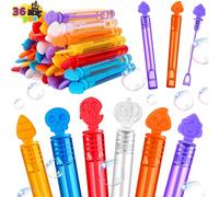 JOYIN 36 varitas de burbujas de Halloween, mini burbujas para niños, juguetes de burbujas a granel, regalos de fiesta de Halloween, bolsas de regalo, uso de actividades al aire libre en interiores,