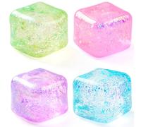 JOYIN 4 dados Sensory Toy de 5 cm de alta densidad Fidget Toy, juguetes sensoriales de remodelación lenta para adultos, regalos de cumpleaños, regalos de fiesta