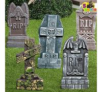 JOYIN 43cm de Altura Tumbas de Halloween (5 Pack), con 12 Piezas estaca de Metal para Decoraciones de Halloween