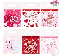JOYIN 48 bolsas de regalo para el día de San Valentín con asas para regalos de fiesta de niños, premios de intercambio de aula, bolsas de regalo de San Valentín