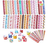 JOYIN 48 pulseras de San Valentín a granel, regalos del día de San Valentín para intercambio de clases de niños, pulseras a presión, regalos de fiesta para niños, rellenos de bolsas de regalo, premios