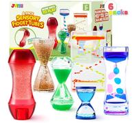 JOYIN - 6 Tubos Sensoriales Antiestrés para Niños (incluidos Autistas), Botellas de Agua Relajantes, Ideales para Fiestas, Aulas (Rincón de la Calma) y Alivio del Estrés