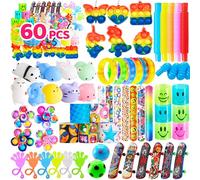 JOYIN 60 piezas niños fiesta de cumpleaños fidget conjunto, fidget popular, juguetes de fiesta, bolsas de regalos para niños fiesta de cumpleaños favores