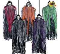 JOYIN 70 cm Halloween Parcas de Esqueleto Colgantes (5 Pack), Decoración de Fantasmas Colgantes de Halloween, Accesorios de Casa Embrujada al Aire Libre