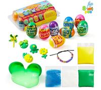 JOYIN 8 huevos de experimento científico de Pascua, huevos coloridos precargados con kit de actividades científicas, búsqueda de huevos de Pascua para niños, relleno de cesta, recuerdo de fiesta,