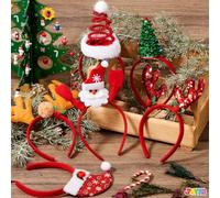 JOYIN 8 Pack de Diademas Sombrero de Navidad para niños y adulto Banda para Cabello Disfraz de navidad