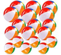 JOYIN Bolas de agua (18 unidades), juego combinado que contiene 18 pelotas de playa hinchables en 50,8 cm (6) y 30,48 cm (6), bolas de playa y piscina