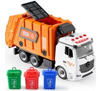 JOYIN Camión de Basura Juguete de 3 4 5 6 Años Niños y Niñas, Camiones de Juguete para Niños con Cubo de Basura, Luces y Sonidos, Regalo de Cumpleaños