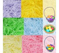 JOYIN Casa de Pascua de 24 oz (680 g) 6 colores Ventadores de relleno de canasta de Pascua, césped de papel triturado reciclable para la decoración de caza de huevos de Pascua, favores de fiestas