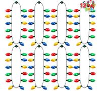 JOYIN Collar de Navidad LED con 12 bombillas LED, collar luminoso para adultos, niños, fiestas de Navidad, accesorios de Navidad, decoraciones navideñas.