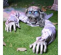 JOYIN Decoración animada de zombi para Halloween con ojos iluminados y sonido espeluznante para accesorios de casa embrujada, decoración de patio al aire libre de Halloween