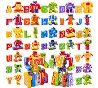 JOYIN Deformación Robot para Niños Bots Juguetes Bloque de Alfabetos Juguetes Educativos para Niños Regalo De Aprendizaje Educativo