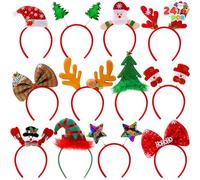 JOYIN Diademas de Navidad (12 diseños), 24 piezas