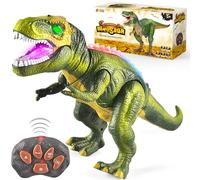 JOYIN Dinosaurio de Control Remoto Electric Mando a Distancia T-Rex Dinosaurio con luz y Rugido Realista Juguetes Niños 3 4 5 años