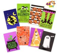 JOYIN Juego de 48 blocs de notas espeluznantes de Halloween en 8 diseños, blocs de notas de Halloween para niños y niñas, recuerdos de aula, juego de regalo para niños y niñas
