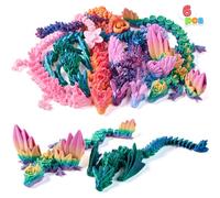 JOYIN Juego de 6 piezas de dragón impreso en 3D, juguete para niños y adultos, juguete de huevo de dragón 3D para cumpleaños infantiles, para regalos de cumpleaños infantiles