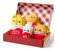 JOYIN Juego de juguetes de comida combinada de felpa, 4 piezas