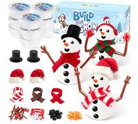 JOYIN Juego de manualidades de muñeco de nieve para Navidad, 3 piezas, kit de manualidades de muñeco de nieve para manualidades y artes navideñas, relleno de calcetín para niños, regalo de fiesta