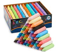 JOYIN - Juego de tizas cónicas lavables para aceras, tizas de colores no tóxicas para niños, tizas para pavimento para exteriores, tizas de carretera, tizas grandes, 12 colores, 144 piezas